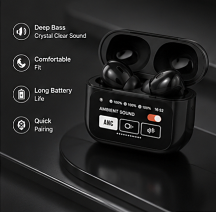A9 Pro ANC/ENC Wireless Bluetooth Earbuds